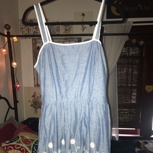 Blue jean knit dress